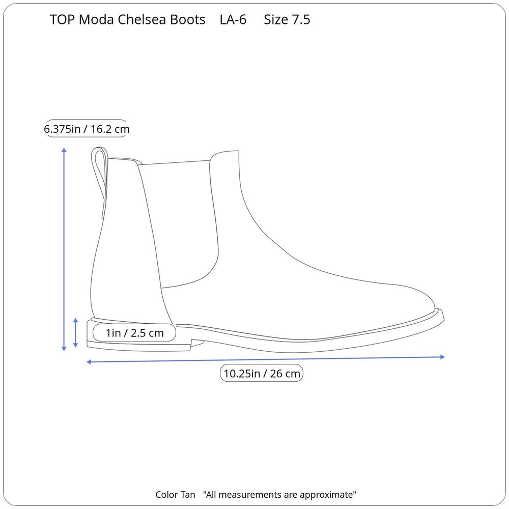 Top Moda Women's Brown Faux Leather Western Chelsea Ankle Boots Size: 7.5M New - Picture 10 of 10